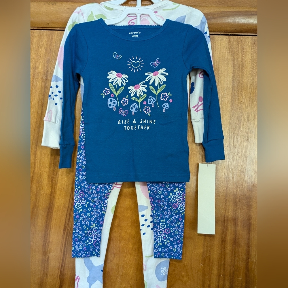 Carter's Blue Floral Pajama Set